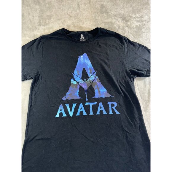 Avatar Shirt Men's Medium Black and Blue Avatar logo Graphic Tee - Picture 4 of 7
